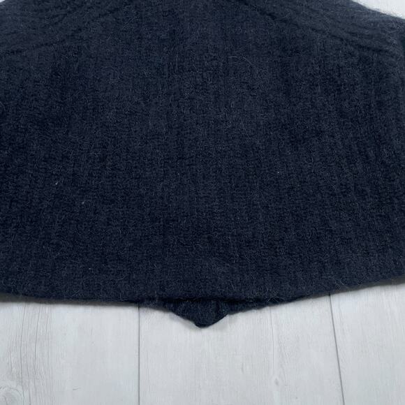 Sezane Women’s Small Cardigan Wool Alpaca Sweater Knit Chic Minimalist Black - Picture 6 of 12